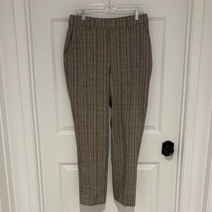 Rafaella Women's Brown Plaid Straight Leg Pants